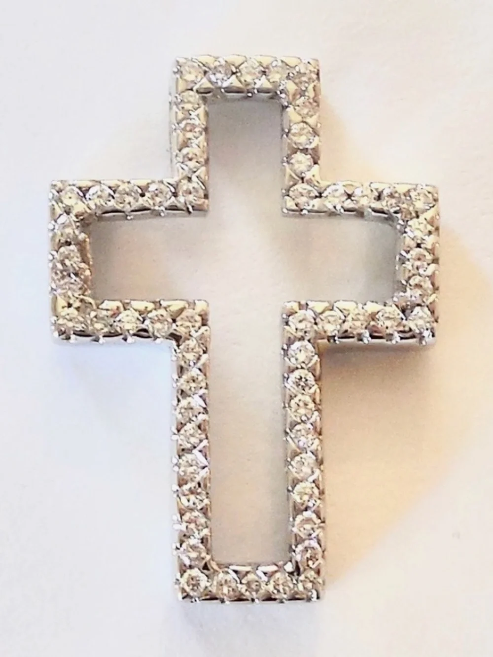 18K DIAMOND & SAPPHIRE 1.5ctw 3 CROSS INTERCHANGEABLE Pendant 18